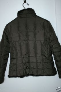 Marc New York Andrew Marc Womens Brown Down Jacket Puffer Coat Rabbit Fur L A275