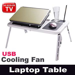 Laptop Table USB Cooler 2COOLING Fan Mouse Pad Black