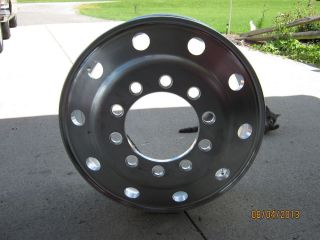 Accuride Aluminum Wheel 24 5x8 25 10 Hole Ball Seat Stud Pilot Non Polished
