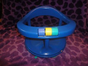 Safety First Baby Infant Bath Tub Swivel Seat Chair Ring Blue