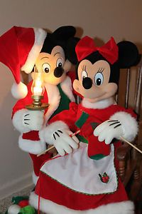 Animated Christmas Mickey Mouse and Minnie Rocking Chair Disney Motionette