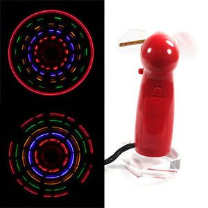 New Mini Multi LED Color Changing Light Up Travel Cool Cooling Fan Red