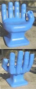 Giant Light Blue Hand Shaped Chair 33" Adult Size 70's Retro Eames iCarly New
