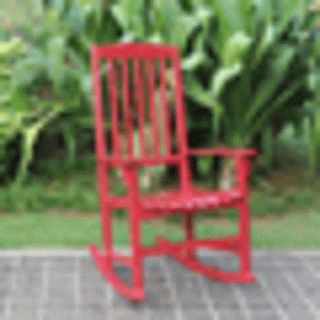 Indoor Outdoor Rocking Chair Weather Treated Pool Porch Kitchen Red