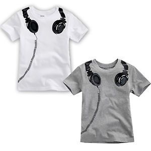 Vaenait Baby Toddler Kids Boy Unisex Round Neck Top T Shirts " Headphones "