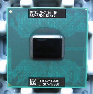 Intel Core 2 Duo T9500 2 6GHz 6M 800 CPU Laptop Processor Dual Core Tested