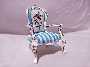 1 inch Scale Bespaq Jiayi Dollhouse Miniature Furniture Hand Painted Chair