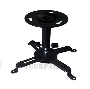Projector Mount Universal Ceiling Bracket LCD DLP Tilt 360° Swivel 22lbs Black