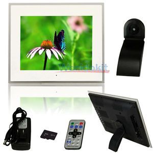 15" LCD HD High Resolution Digital Picture Photo Frame White Free Memory Card