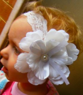 Baby Toddler Girl Lace Headband Headwrap Vintage Flower