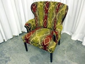 Vintage Channel Back Wing Chair New Upholstery Extra Nice Show Room Quality Look