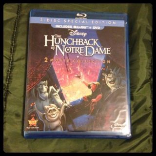Disney The Hunchback of Notre Dame Blu Ray DVD 3 Disc Set Special Edition 786936825602