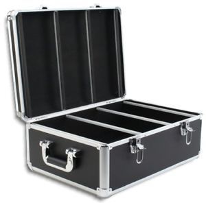 600 Disc Black PVC Leather CD DVD DJ Case with Aluminum