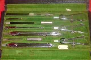 Vintage Drafting Tools Set Kit "Mercury" Keuffel Esser Co NY Orig Box B3 33