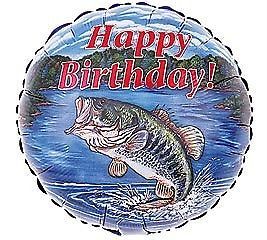 Bass Fish Happy Birthday Balloons Party Supplies Fishin
