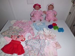Reborn Micro Preemie Twins with Huge Clothing Lot