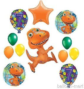 7th Birthday Dinosaur Train Balloons Party Supplies Decoration Buddy Seventh 7