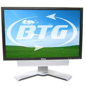 Dell 2208WFP 22" Flat Panel LCD Monitor Height Adjustable Stand DVI VGA USB