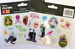 30 Disney Villains Stickers Party Favors Teacher Supply 2 Sheets Ursula Evil