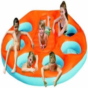 Swim Time Party Island Inflatable Raft Summer Outdoor Pools Supplies Fun Floats