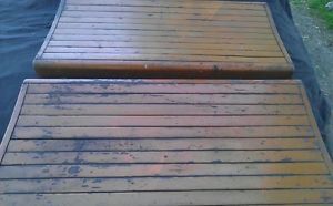 Antique Vintage Trolley Train Chair Bench Seat Street Car Wood