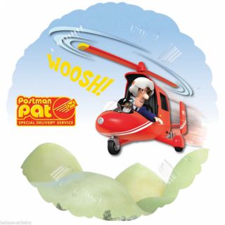 26" Postman Pat Special Delivery Helicopter Super Clear Round Foil Balloon