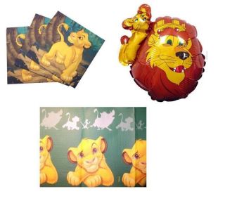 Lion King Party Napkins Balloon or Tablecloth