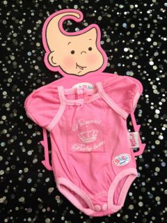 Baby Born Girl Doll Clothes Pink Body Suit Princes Baby Born Zapf Creations 17"