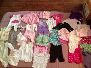 Girls' Baby Clothes Baby Gap Old Navy Carters' 0 3 Months Over 60 Items in Lot