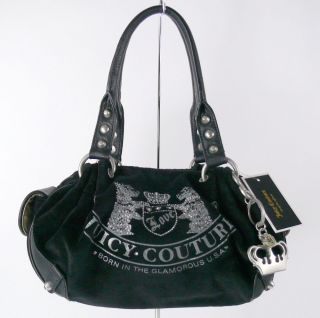 Juicy Couture Old School Baby Fluffy Velour Satchel Handbag Purse YHRUO536