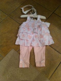 Calvin Klein Infant Girl 6 9 Months Outfit 3 Piece Set New with Tags