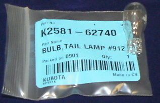 Kubota Tractor Tail Bulb K2581 62740