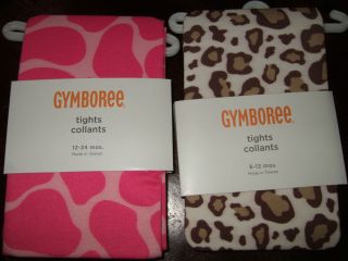 Gymboree Loveable Giraffe or Parisian Chic Leopard Print Tights You Choose