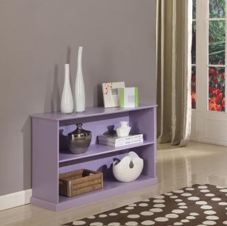 Kings Brand Purple Finish Wood 2 Tier Bookcase New