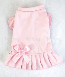 XXS Baby Pink T Shirt Dog Dress Clothes Pet Apparel Teacup Clothing