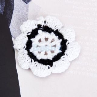 20pcs Handmade Crochet Flower Appliques DIY Sewing Craft Bag Hat Clothes Decor