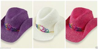 TCP Baby Toddler Girl Tiara Cowgirl Hat Purple White Pink Sz 6 12 12 24mo 2 4T