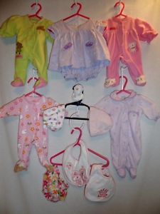 Baby Girl Clothing Wholesale Lot of Preemie to 3 Month Old Nice Pre Owned