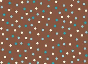 Aqua Dots Blue White Brown Polka Dot 54" x 108" Birthday Party Table Cover