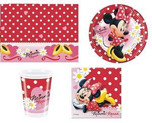Minnie Mouse Red Party Tableware Pack 61 Items Ideal 4 Birthday Party Free P P