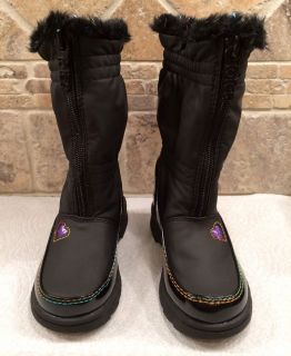 Totes Winter Waterproof Snow Rain Boots Toddler Girls Sz 6 M Black or Sz 5