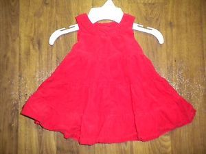 OshKosh B'Gosh Red Corduroy Dress Baby Girls Size 9 Months
