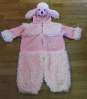 Baby Toddler Halloween Costume Size 2T Plush Pink Poodle Dog Cute