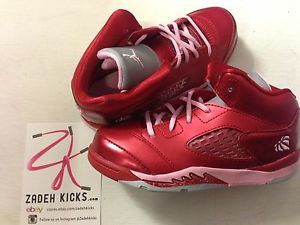 Nike Air Jordan Retro 5 TD Valentines Day Red Pink 440890 605 Girls 3 10c 11 3