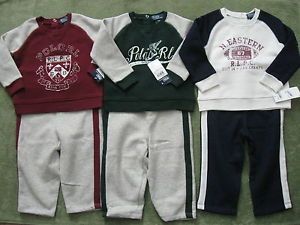 Ralph Lauren Baby Boys 3M 24M Football Fleece Shirt Pants Set