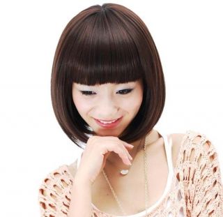 Sexy Cosplay Party Dark Brown Women's Accessories Hair Fashion Full Wigs Wig F