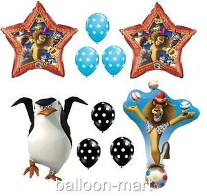 Madagascar 3 Balloons Jumbo Set Birthday Party Supplies Alex Skipper Circus Lion