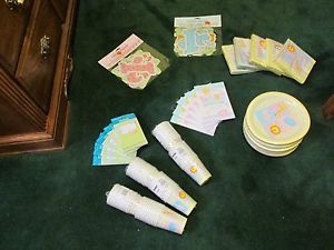 Boy Girl Baby Shower Party Supplies Plates Napkins Banners Cups Invites Games