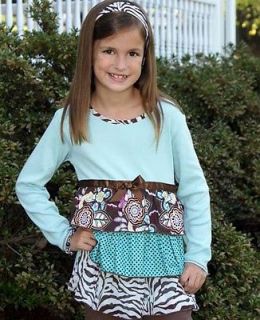 Boutique Toddler Girl 4 5T Safari Rumba Clothing Outfit