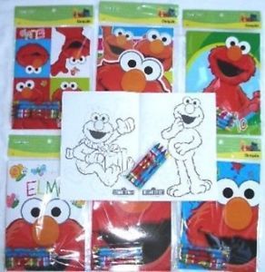 24 Sesame Street Elmo Coloring Book 96 Pcs Crayon Set Party Supply Wholeale $$